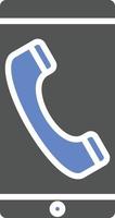 Mobile Call Icon Style vector