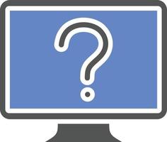 Online Question Icon Style vector