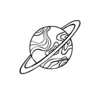 Esoteric planet symbol. Celestial signs. Vector illustration in hand drawn style.