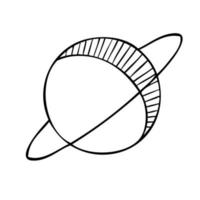 Esoteric planet symbol. Celestial signs. Vector illustration in hand drawn style.