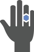 Ring in Hand Icon Style vector