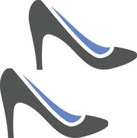 estilo de icono de tacones altos vector