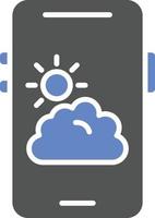 Mobile Weather Icon Style vector