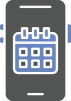 Mobile Calendar Icon Style vector