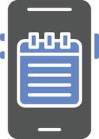 Mobile Note Icon Style vector