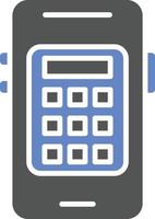 Mobile Calculator Icon Style vector