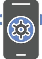 Mobile Settings Icon Style vector