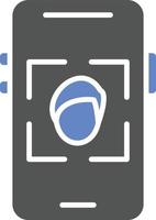 Mobile Face Scan Icon Style vector