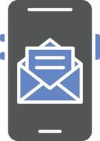 Mobile Mail Icon Style vector