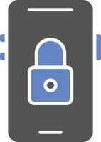 Mobile Lock Icon Style vector