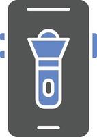 Mobile Torch Icon Style vector