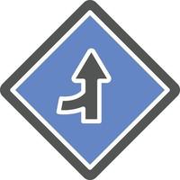 Merging Road Icon Style vector
