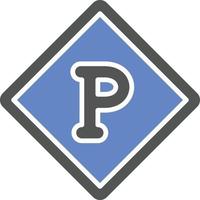 Parking Icon Style vector