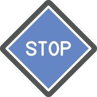 estilo de icono de señal de stop vector