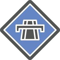 estilo de icono de autopista vector