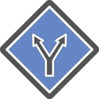 Y Intersection Icon Style vector