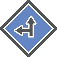 Side Road Left Icon Style vector