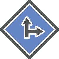 Side Road Right Icon Style vector