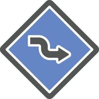 Zig Zag Road Icon Style vector