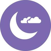 Crescent Moon Icon Style vector