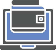 Online Wallet Icon Style vector