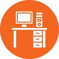 Computer Table Icon Style vector