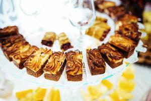 Good exquisite buffet table at a solemn event photo