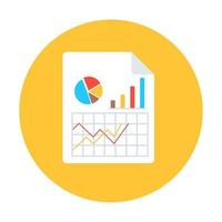 Data chart denoting concept of business report icon vector