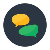 A colorful design icon of live chat in flat style vector