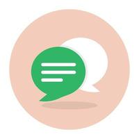 burbujas de chat que muestran el concepto de icono de comunicación vector