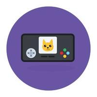 A video game vector style, flat rounded icon