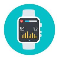 An icon design of smartwatch in editable flat style vector