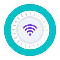 Wireless connection, wifi icon in flat design vector