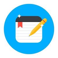 Writing memo in flat editable icon vector