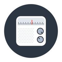 icono de radio de teléfono en diseño plano