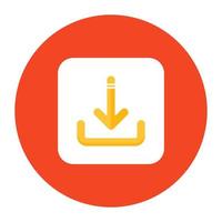 Icon of download in editable style vector