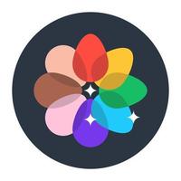 App color scheme in modern flat icon vector