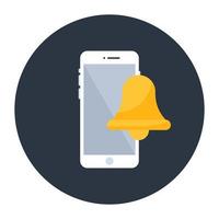 Modern style of mobile notification icon, editable vector