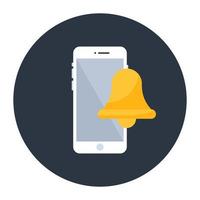 Modern style of mobile notification icon, editable vector