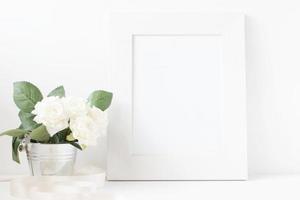 Picture Frame With Flower Bouquet. photo