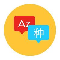 Vector of language translator, editable icon design