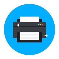 Printer flat rounded vector design, typographer in editable style