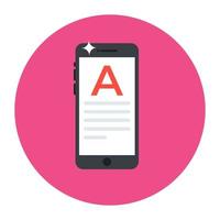 Online result concept, flat rounded icon of a grade, vector