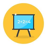 Unique icon of maths lecture, flat rounded vector