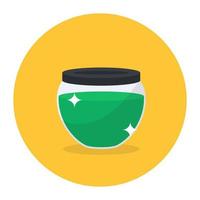 A fresh natural drink icon, beverage vector in flat rounded style