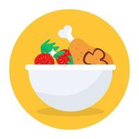 Vegetable salad icon design, editable vector of veggies