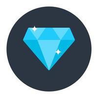 Trendy flat vector of diamond in editable style