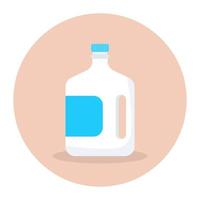 icono de botella de leche en estilo editable, contenedor de leche vector