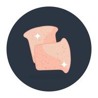 Bread toast icon design, breakfast bread vector