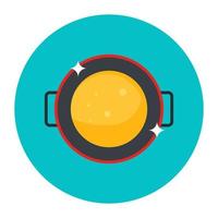 Flat icon of fried egg, editable chicken egg for breakfast vector